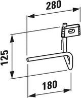 LAUFEN Handtuchhalter VAL chrom, Aufhängefläche 175 mm für Handwaschbecken H815284