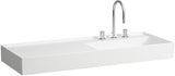 LAUFEN Waschtisch KARTELL LAUFEN 1200x460mm Ablage links ohne Überlauf 1 Hahnloch weiß