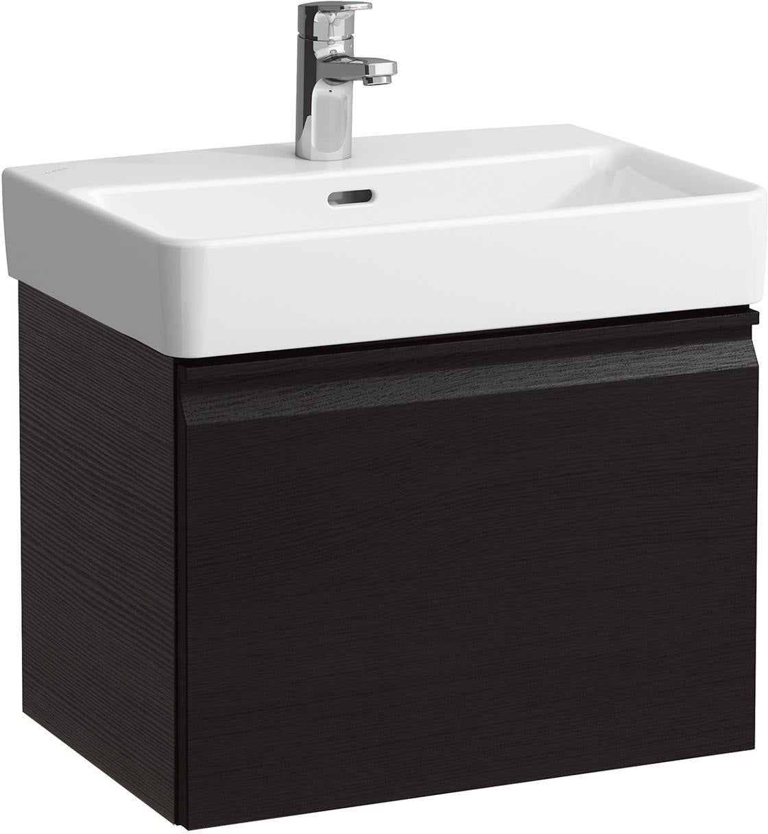 LAUFEN PRO S Waschtischunterbau 510 mm Wenge mit Schublade und Griffmulde