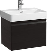 LAUFEN PRO S Waschtischunterbau 510 mm Wenge mit Schublade und Griffmulde