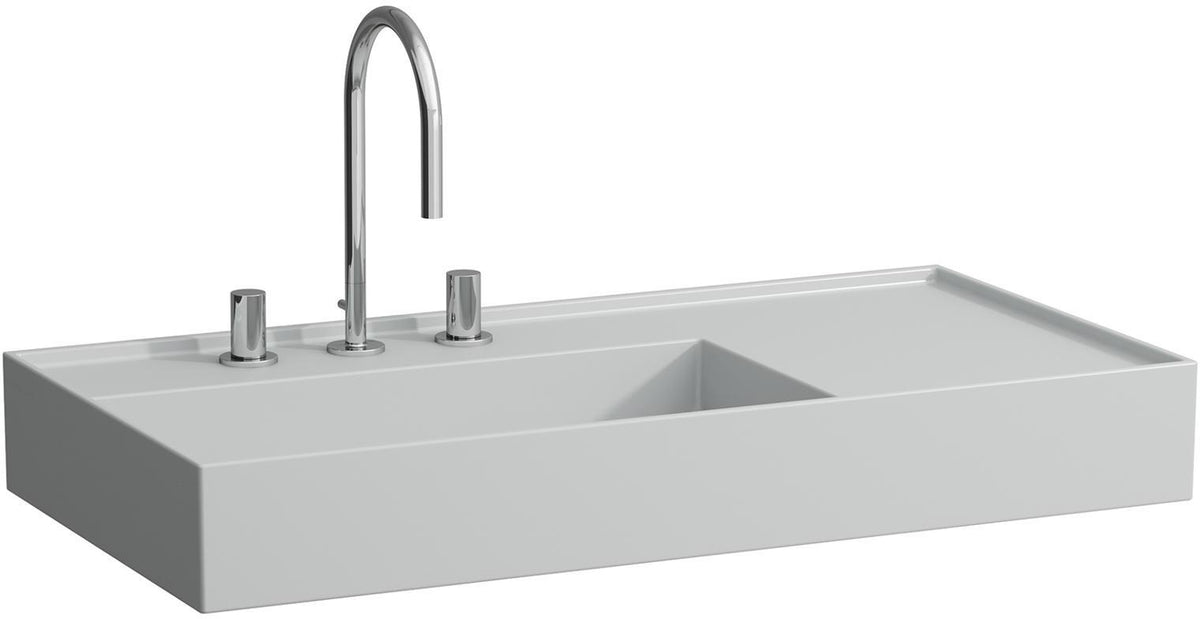 LAUFEN Waschtisch KARTELL 900x460mm Ablage rechts ohne Überlauf 1 Hahnloch weiß