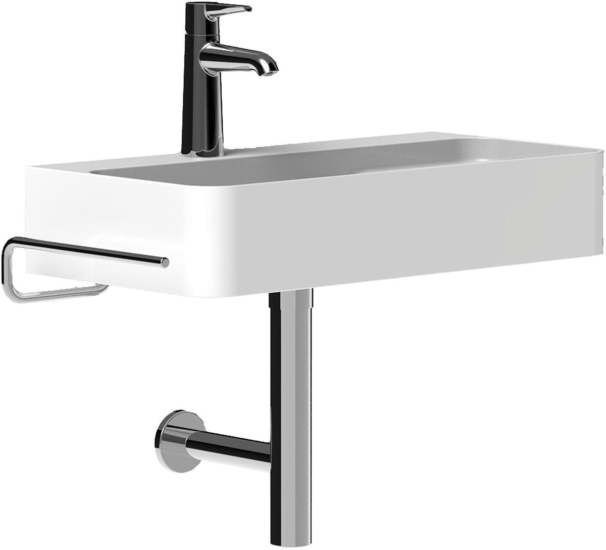 LAUFEN Handtuchhalter VAL chrom, Aufhängefläche 235 mm – Designer-Accessoire von Konstantin Grcic