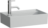 LAUFEN Handwaschbecken KARTELL 460x280 mm Armaturenbank links, 1 Hahnloch, ohne Überlauf, weiß