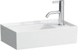 LAUFEN Handwaschbecken KARTELL 460x280mm Armaturenbank rechts, 1 Hahnloch, ohne Überlauf, weiß