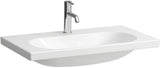 LAUFEN Aufsatzwaschtisch LUA 80x46 cm mit Überlauf und 1 Hahnloch in Pergamon