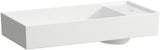 LAUFEN Waschtisch-Schale Kartell 750x350 mm mit Armaturenbank rechts, 1 Hahnloch, ohne Überlauf, weiß