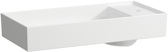 LAUFEN Waschtisch-Schale Kartell 750x350 mm mit Armaturenbank rechts, 1 Hahnloch, ohne Überlauf, weiß