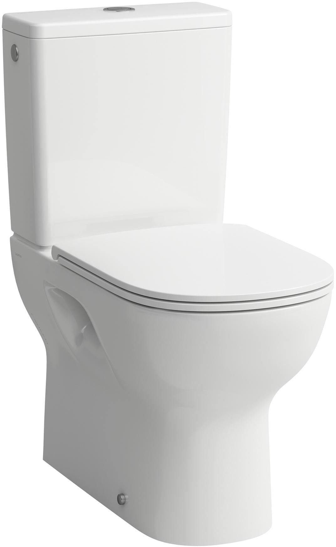 LAUFEN Stand-WC Kombination LUA 360x650mm spülrandlos weiß – Tiefspüler mit waagerechtem oder senkrechtem Abgang