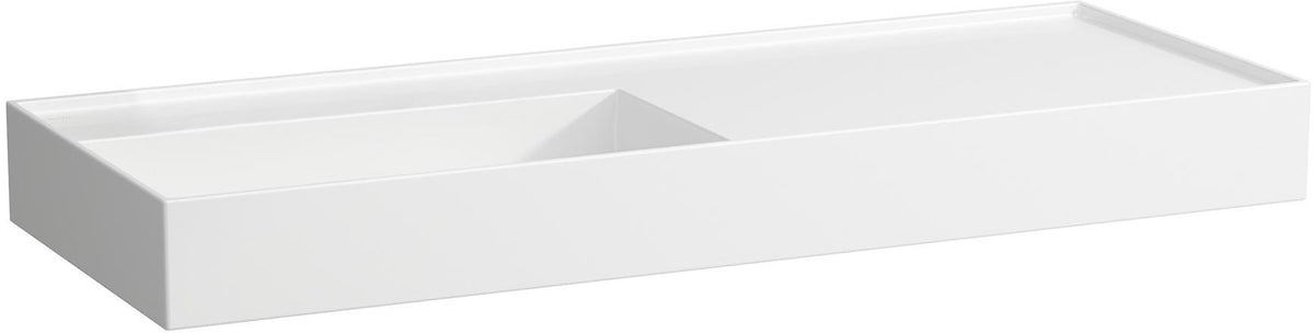 LAUFEN Waschtisch KARTELL LAUFEN 1200x460 mm Ablage rechts, 1 Hahnloch, ohne Überlauf, weiß