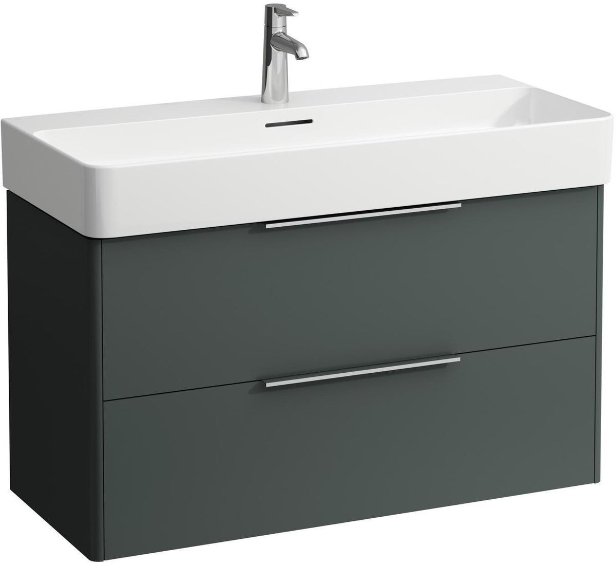 LAUFEN Waschtischunterbau BASE für VAL 530x930x390 mm verkehrsgrau – 2 Schubladen, Soft-Close