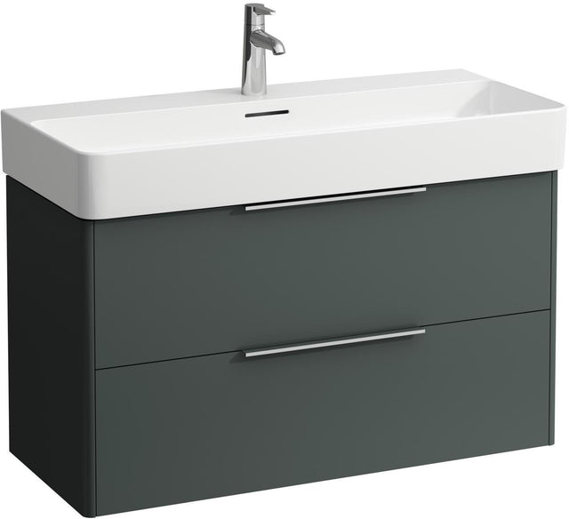 LAUFEN Waschtischunterbau BASE für VAL 530x930x390 mm verkehrsgrau – 2 Schubladen, Soft-Close