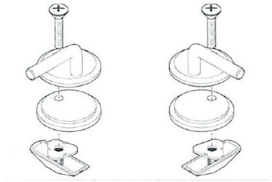 LAUFEN PRO Scharnierset für WC-Sitz 89395.5 – Passgenaue Ersatzscharniere