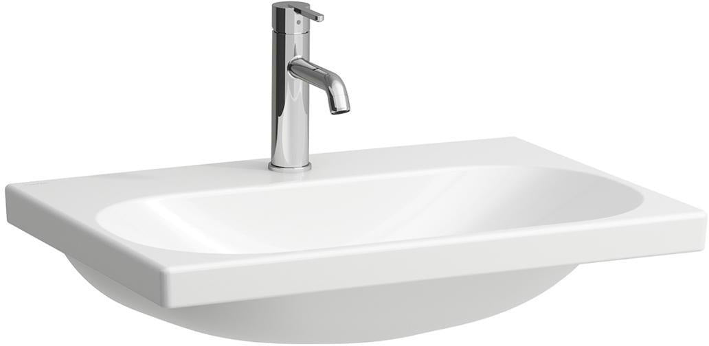 LAUFEN Aufsatzwaschtisch LUA 65x46 cm mit Überlauf, 1 Hahnloch, Weiß – Design von Toan Nguyen