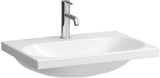 LAUFEN Aufsatzwaschtisch LUA 65x46 cm mit Überlauf, 1 Hahnloch, Weiß – Design von Toan Nguyen