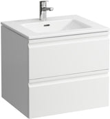 LAUFEN PRO S Waschtischset 600x500 mm mit Waschtischunterbau, 2 Schubladen, weiß matt