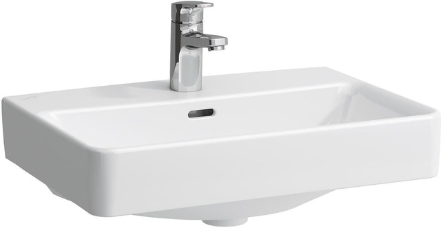 LAUFEN PRO S Waschtisch-Schale 550x380 mm mit Überlauf und Hahnlochbank in Weiß
