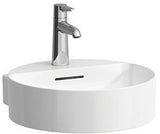 LAUFEN Aufsatzhandwaschbecken VAL 400x425mm weiß mit Überlauf und 1 Hahnloch