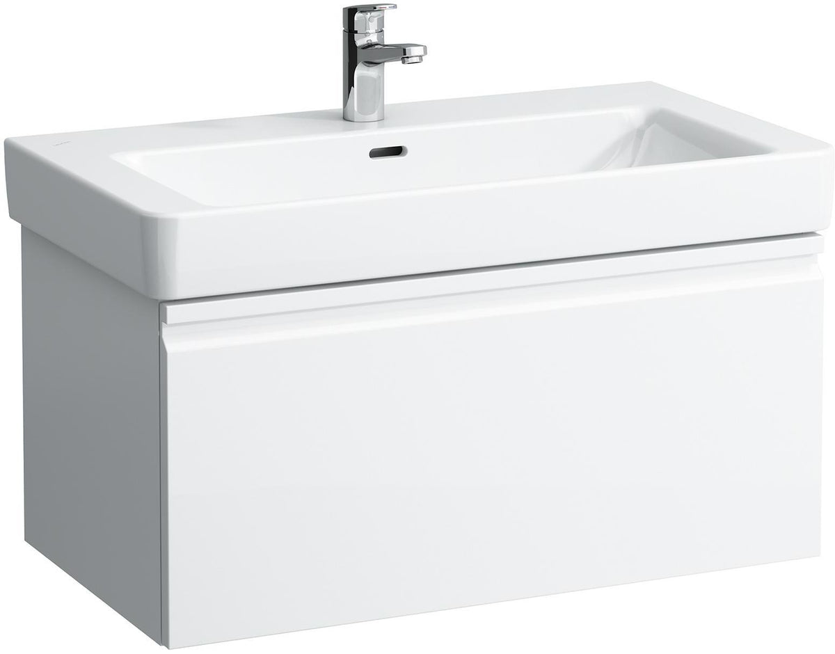 LAUFEN PRO S Waschtischunterbau 810x390x450 mm Wenge mit 1 Schublade und Griffmulde