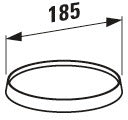 LAUFEN Ersatz-Deko-Disc KARTELL Ø 183 mm in Bernstein – Wandablage & Rollenhalter