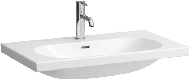 LAUFEN Aufsatzwaschtisch LUA 80x46 cm mit Überlauf, 1 Hahnloch, weiß