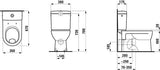 LAUFEN PRO Stand-WC-Kombination Flachspüler 6 l weiß 670x360x400 mm