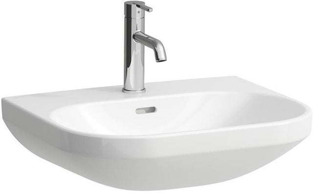 LAUFEN Waschtisch LUA 55x46 cm mit Überlauf, 1 Hahnloch, weiß – Wandmontage
