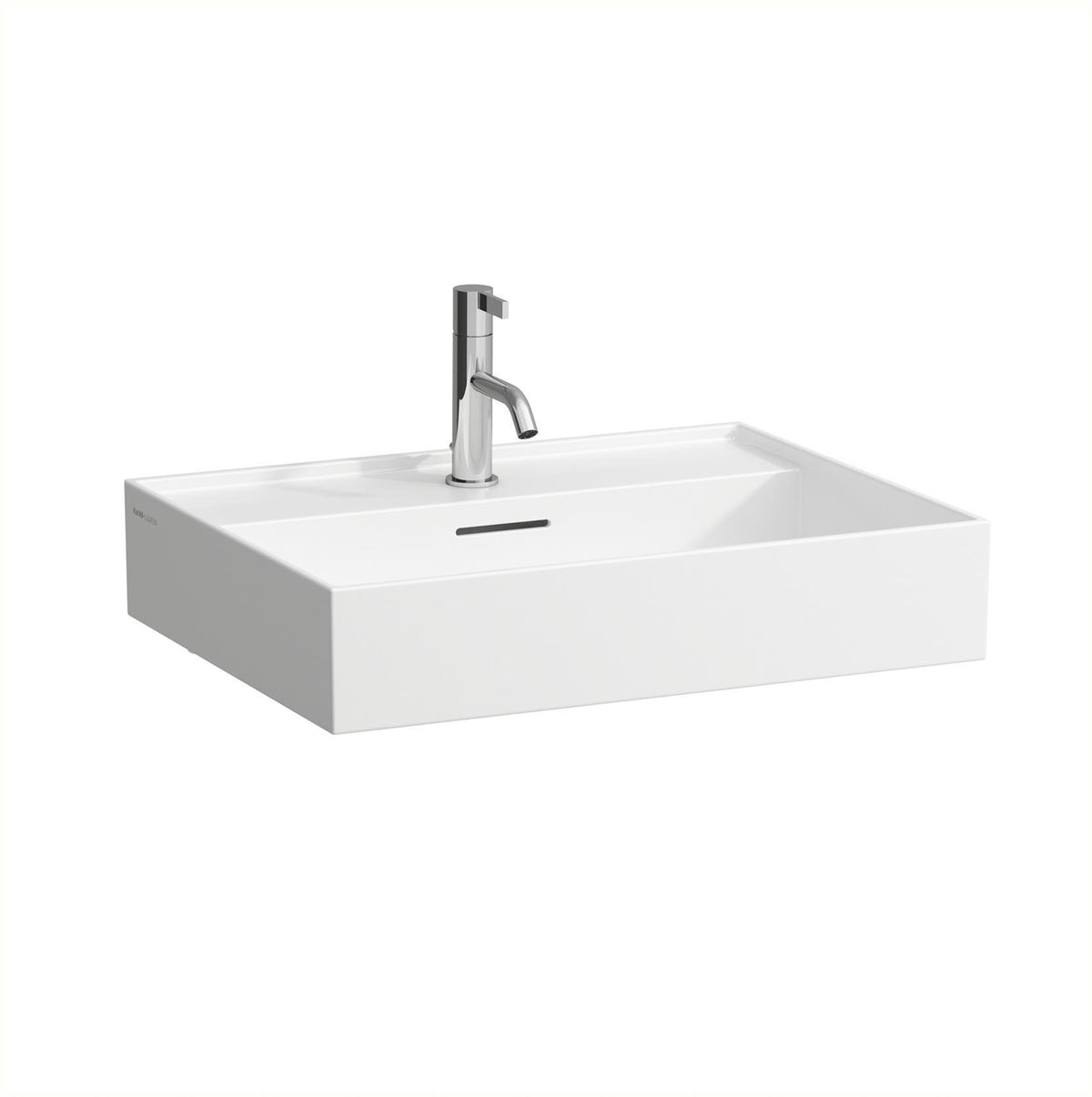 LAUFEN Waschtisch KARTELL 600x460mm Unterbau mit Überlauf, 1 Hahnloch, weiß