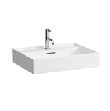 LAUFEN Waschtisch KARTELL 600x460mm Unterbau mit Überlauf, 1 Hahnloch, weiß