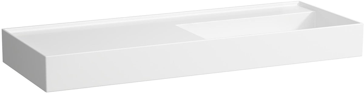 LAUFEN Waschtisch KARTELL LAUFEN 1200x460mm Ablage links ohne Überlauf 1 Hahnloch weiß