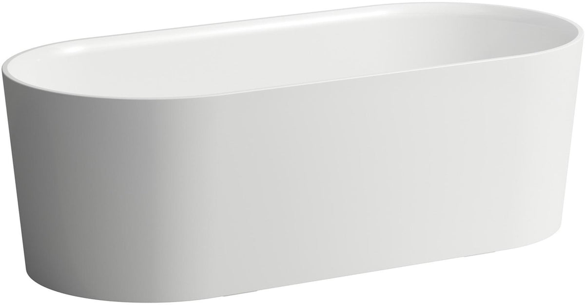 LAUFEN Badewanne VAL 1600 x 750 mm freistehend weiß Mineralwerkstoff
