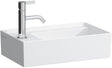 LAUFEN Handwaschbecken KARTELL 460x280 mm Armaturenbank links, 1 Hahnloch, ohne Überlauf, weiß