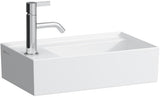 LAUFEN Handwaschbecken KARTELL 460x280 mm Armaturenbank links, 1 Hahnloch, ohne Überlauf, weiß