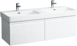 LAUFEN PRO S Waschtischunterbau 1260 mm Wenge mit 2 Schubladen und Griffmulde