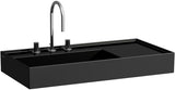 LAUFEN Waschtisch KARTELL 900x460mm Ablage rechts ohne Überlauf 1 Hahnloch weiß