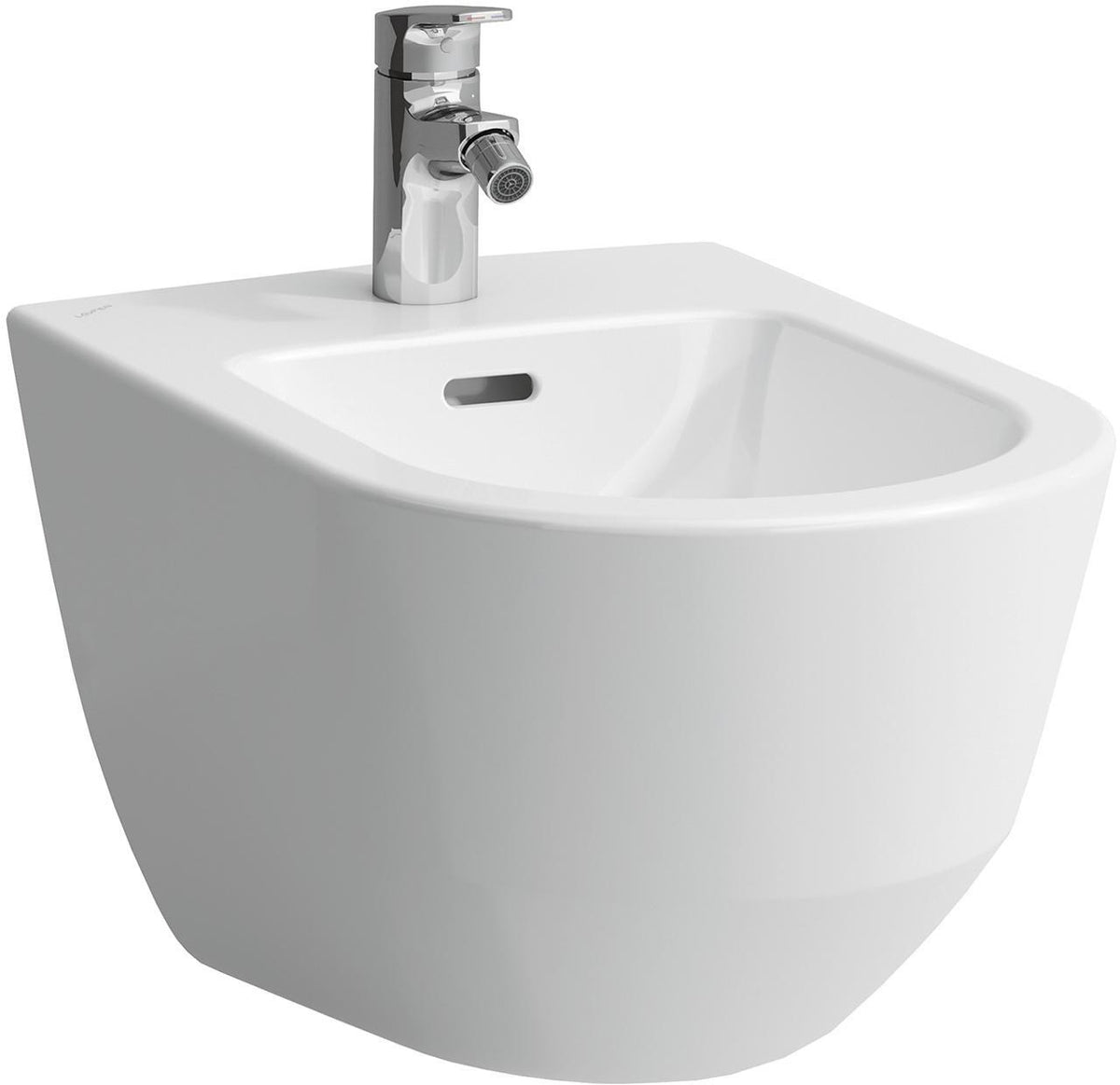 LAUFEN PRO Wandbidet 530x360 mm mit CleanCoat LCC – weiß, oval, 1 Hahnloch