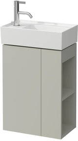 LAUFEN Waschtischunterbau KARTELL 270x440x600 mm 1 Tür links Regal rechts Push/Pull weiß matt