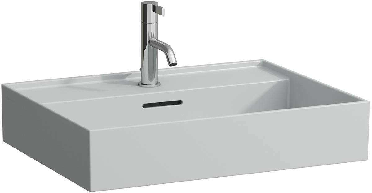 LAUFEN Waschtisch KARTELL 600x460mm Unterbau mit Überlauf, 1 Hahnloch, weiß