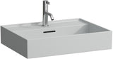 LAUFEN Waschtisch KARTELL 600x460mm Unterbau mit Überlauf, 1 Hahnloch, weiß