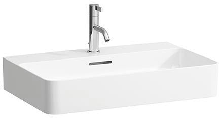 LAUFEN Waschtisch VAL 650x420mm mit Überlauf, 1 Hahnloch, weiß, Wandmontage