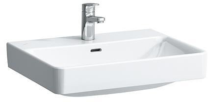 LAUFEN PRO S Aufsatzwaschtisch 600x465 mm mit Überlauf, 1 Hahnloch, weiß