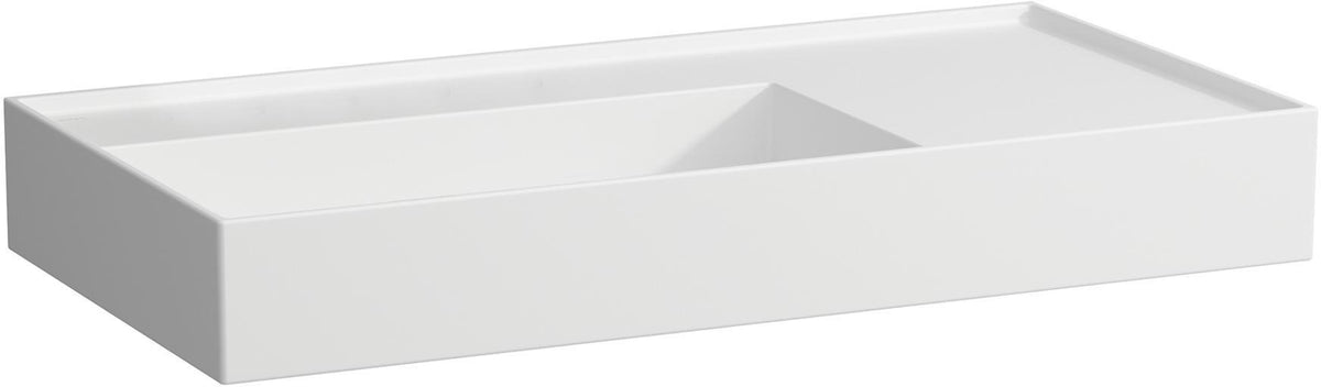 LAUFEN Waschtisch KARTELL 900x460mm Ablage rechts ohne Überlauf 1 Hahnloch weiß