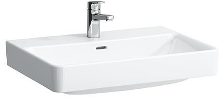 LAUFEN PRO S Waschtisch 650x465mm mit Überlauf, 1 Hahnloch, weiß – Wandmontage