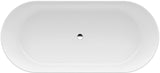 LAUFEN PRO Freistehende Badewanne 1650x750mm weiß Mineralwerkstoff oval 2-Sitzer