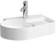LAUFEN Waschtisch VAL 530x400mm, 1 Hahnloch rechts, mit Überlauf, weiß – Designer-Waschbecken für Wandmontage