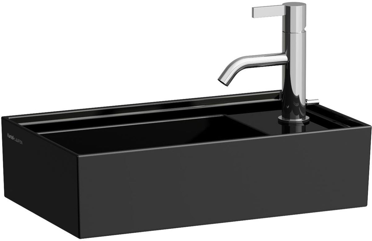 LAUFEN Handwaschbecken KARTELL 460x280mm Armaturenbank rechts, 1 Hahnloch, ohne Überlauf, weiß