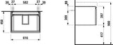 LAUFEN PRO S Waschtischunterbau 615x390x450 mm mit 1 Schublade, weiß matt