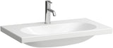 LAUFEN Aufsatzwaschtisch LUA 80x46 cm mit Überlauf, 1 Hahnloch, weiß