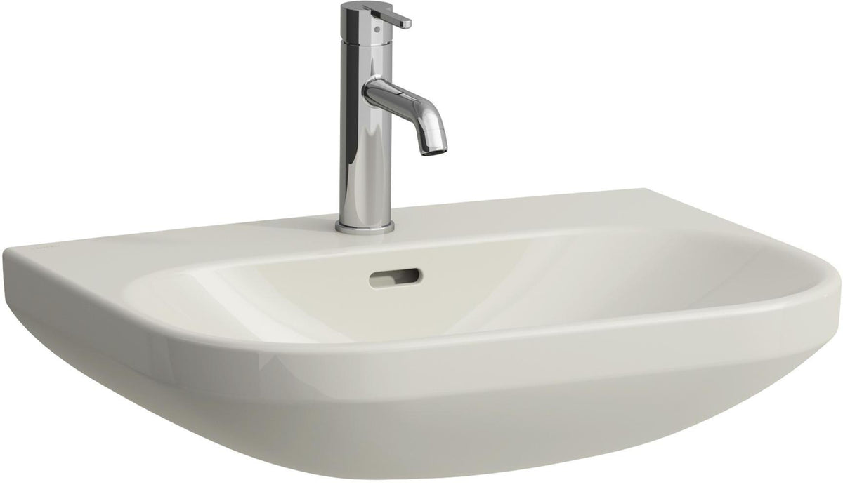 LAUFEN Waschtisch LUA 60x46 cm mit Überlauf, 1 Hahnloch, weiß – Designer-Keramik von Toan Nguyen
