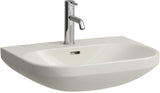 LAUFEN Waschtisch LUA 60x46 cm mit Überlauf, 1 Hahnloch, weiß – Designer-Keramik von Toan Nguyen