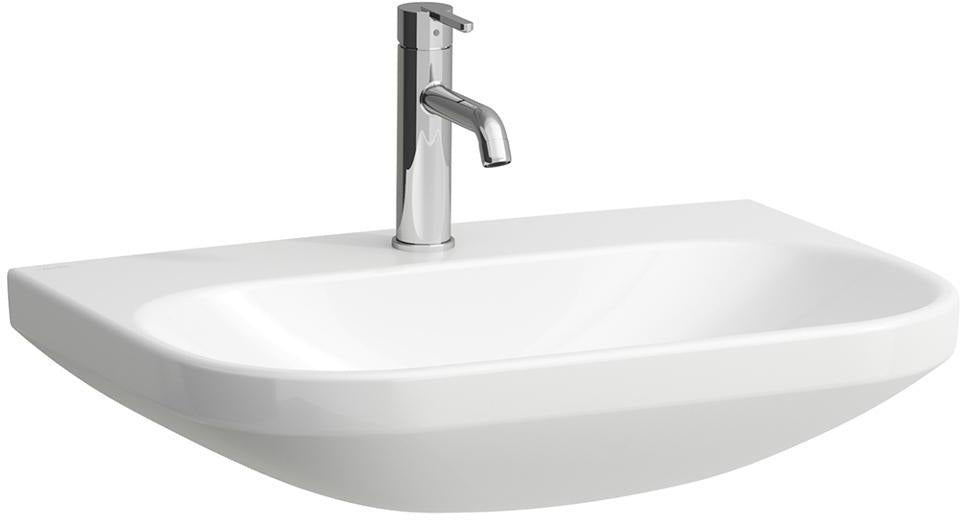 LAUFEN Waschtisch LUA 65x46 cm weiß mit Überlauf und 1 Hahnloch – Wandmontage